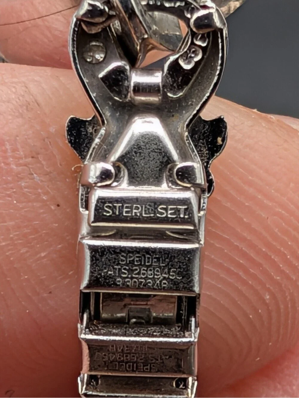 Vintage Omega Ladymatic 14K White Gold Watch Diamond Lugs Speidel Band Runs